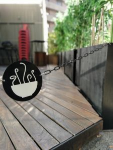 Cierre de terraza Restaurante Udon