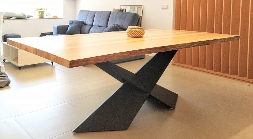 mesa de comedor hecha a mano