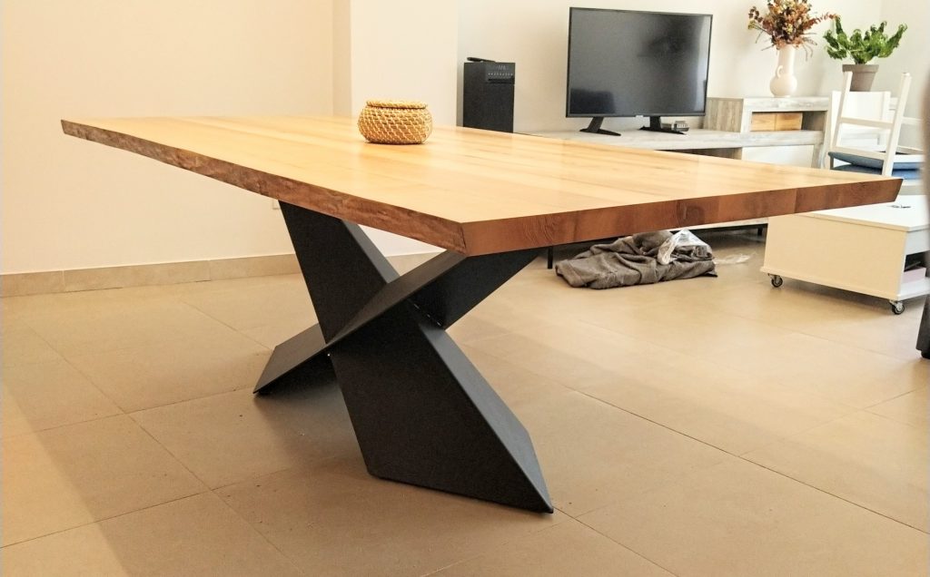 mesa de comedor hecha a mano