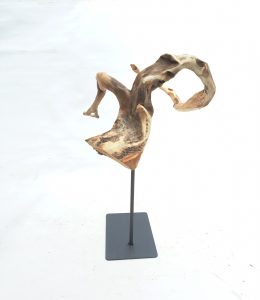 Escultura de raiz de chopo en pena de hierro 1