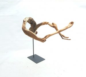 Escultura de raiz de chopo en pena de hierro 2